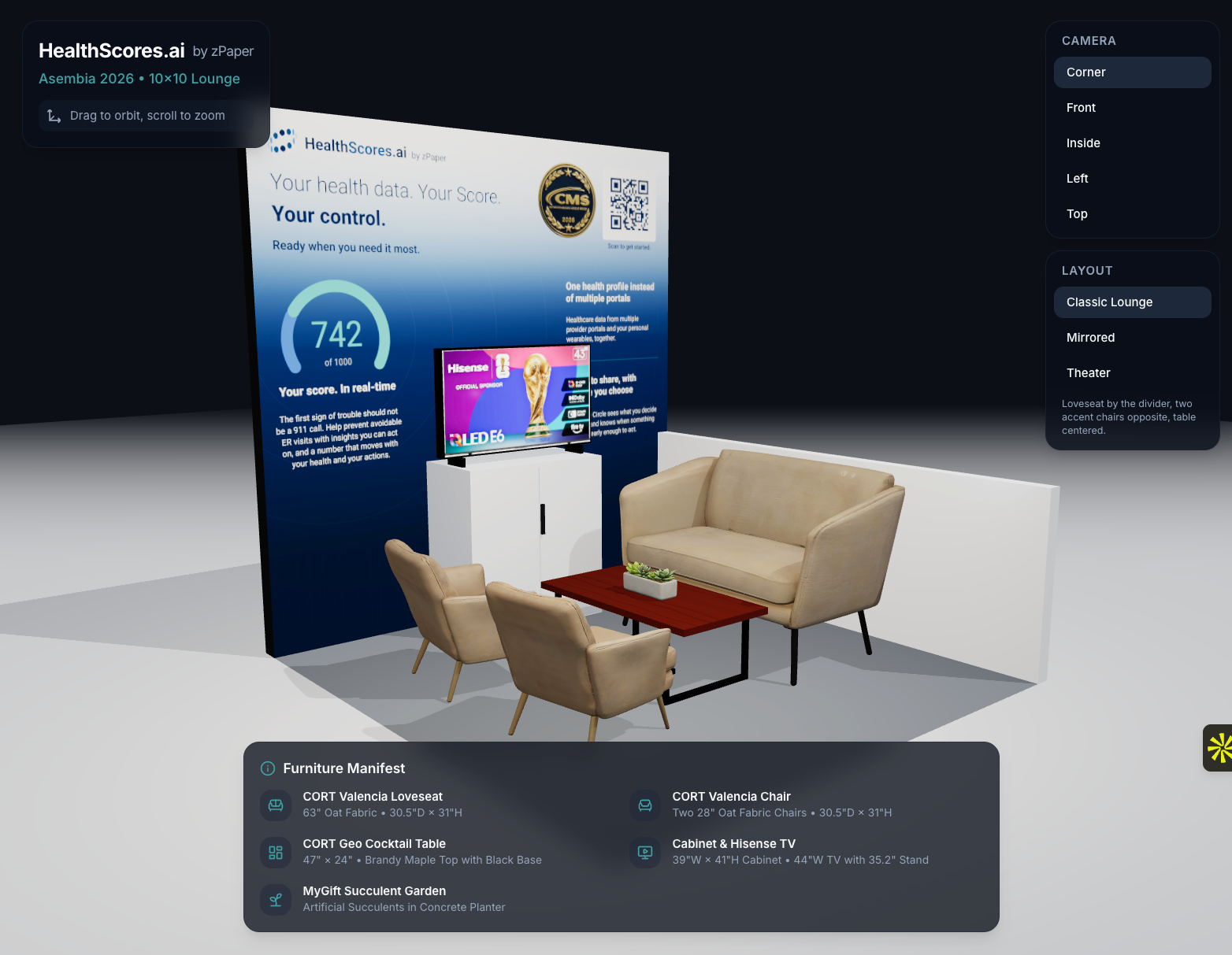 HealthScores.ai EMS World Expo booth concept