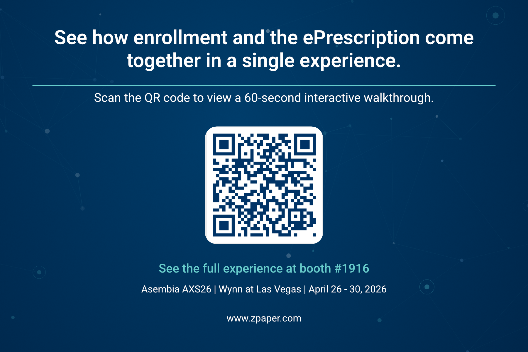 zPaper FastPass enrollment activation card back with QR code